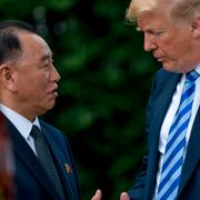 Kim Yong-Chol och Donald Trump efter fredagens möte