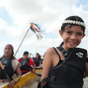 En besökare till COP30. 