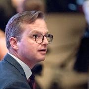 Näringsminister Mikael Damberg (S) vid S-konressen i Göteborg. 