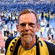 Idrottsminister Jakob Forssmed (KD) under 16-delsfinalen mellan Frankrike och Sverige på Stockholms stadion den 30 juni 2026.