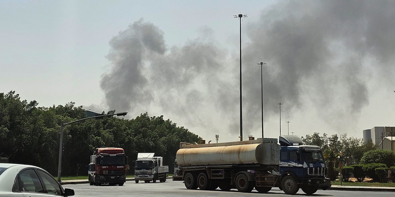 Rök över Saudiarabien efter en attack tidigare denna månad.