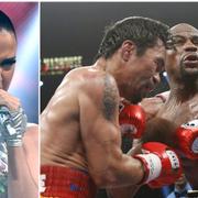 Katy Perry samt Floyd Mayweather Jr och Manny Pacquiao