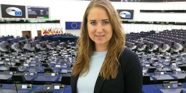 Emma Wiesner i EU-parlamentet.  Fred MARVAUX / EU-parlamentet