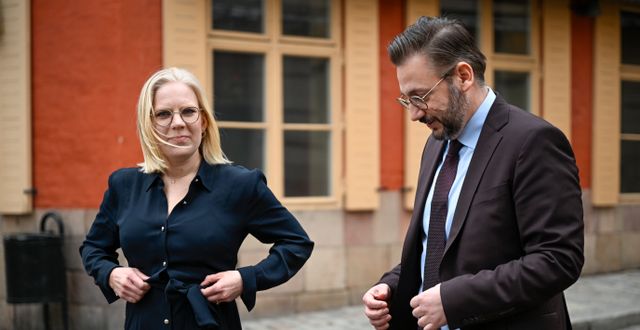 Demirok tillsammans med partisekreterare Karin Ernlund, arkivbild.  Henrik Montgomery/TT