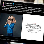 Elon Musk under en tidigare rättegång/inlägget från Farrow.