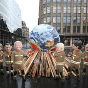 Klimatprotest i Glasgow på fredagen.