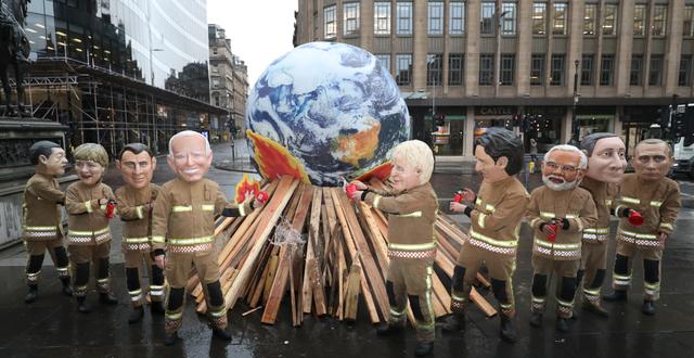 Klimatprotest i Glasgow på fredagen. Scott Heppell / TT NYHETSBYRÅN