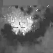 Militären har släppt ett videoklipp på attacken.