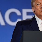 President Donald Trump under ett toppmöte förra året.