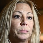 Linda Lindberg, SD:s gruppledare, efter krismötet med talmannen.