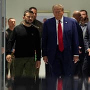 Ukrainas president Volodymyr Zelenskyj och Donald Trump i september 2024.