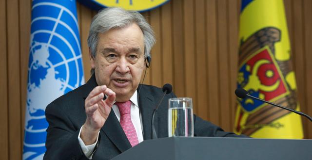 FN:s generalsekreterare Antonio Guterres.  Aurel Obreja / AP
