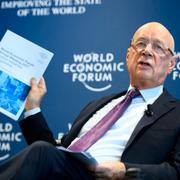 World economic forums grundare Klaus Schwab vid senaste mötet i januari i år.