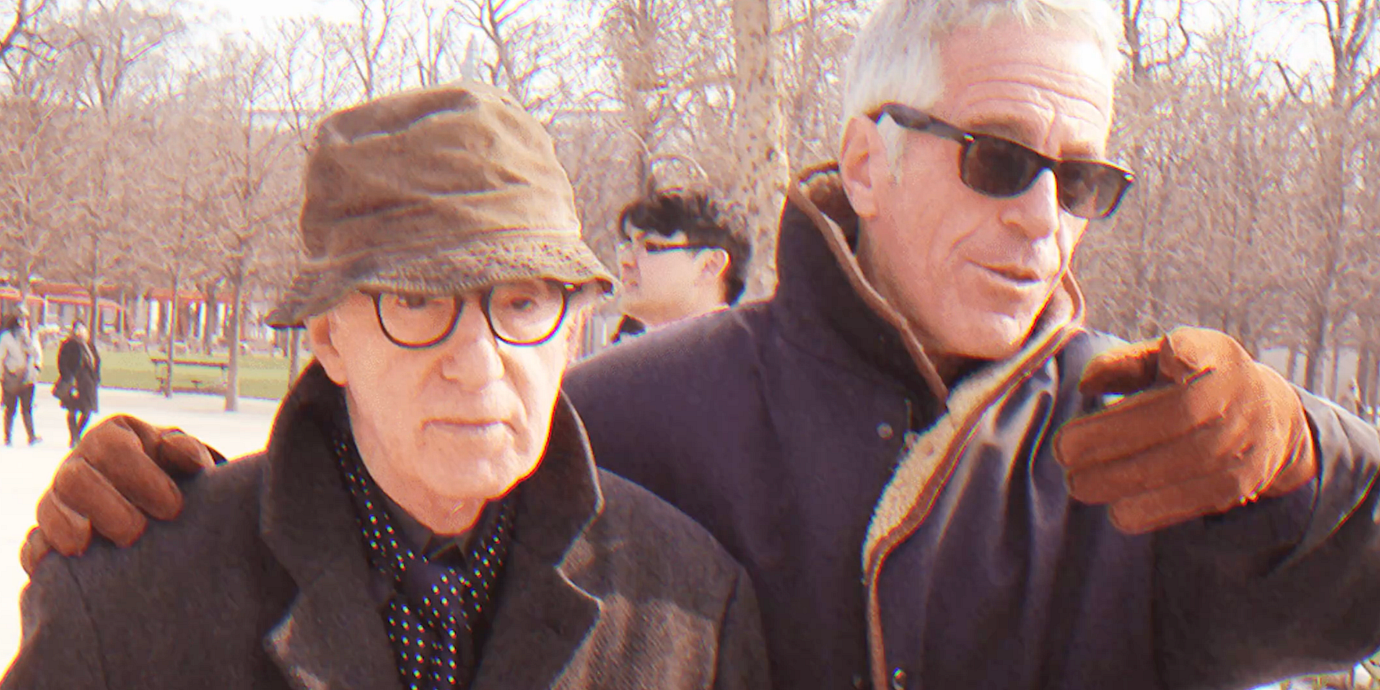 En bild i materialet på Epstein och Woody Allen.