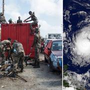 Militären i Guadeloupe förbereder sig på eventuella översvämningar som orkanen Maria kan orsaka/satellitbild på Maria.