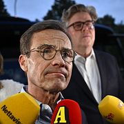 Elisabeth Svantesson (M), statsminister Ulf Kristersson (M) och Gunnar Strömmer (M).