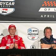 Marcus Ericsson, Michael Andretti och Kyle Kirkwood under lördagen.