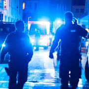 Polisinsats i Solingen på fredagskvällen.