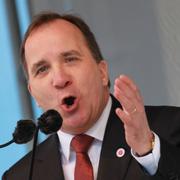 Stefan Löfven på första maj.