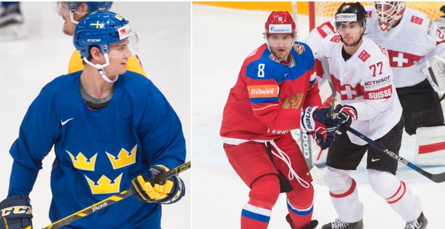NHL-förstärkningen André Burakovsky t.v. Rysslands Alexander Ovetjkin t.h. 