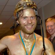 Skellefteås målvakt Markus Svensson efter SM-guldet
