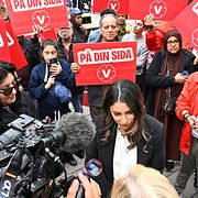 Vänsterpartiets partiledare Nooshi Dadgostar.