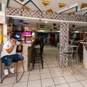 Tom restaurang i San Juan på Puerto Rico. 