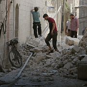 Invånare i Aleppo.