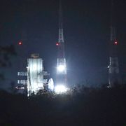 Chandrayaan-2 vid uppskjutningen.