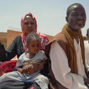 Ousmane Taher och hans familj har flytt från Sudan till cross from Sudan into Tchad. Arkivbild från oktober 2024.