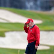 Donald Trump på golfbanan, arkivbild. 