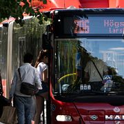 SL-buss. Illustrationsbild.