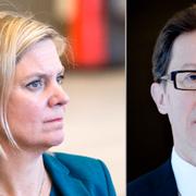 Arkivbilder: Finansminister Magdalena Andersson (S), riksgäldsdirektör Hans Lindblad. 