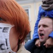 Demonstranter i Minsk.