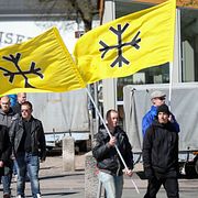Högerextrema Svenskarnas parti demonstrerar i Jönköping