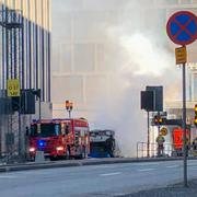 Klaratunneln efter bussexplosionen.