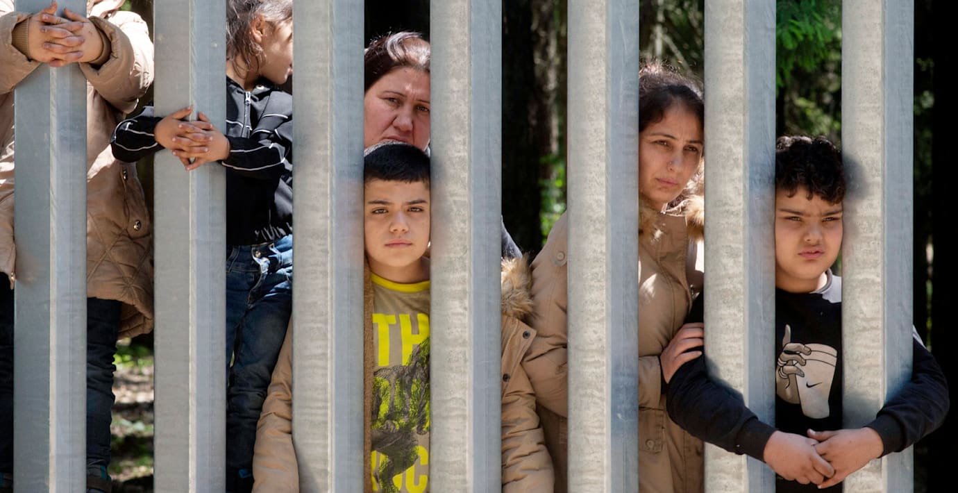 Arkivfoto: Asylsökande i Bialowieza, Polen den 28 maj 2023.