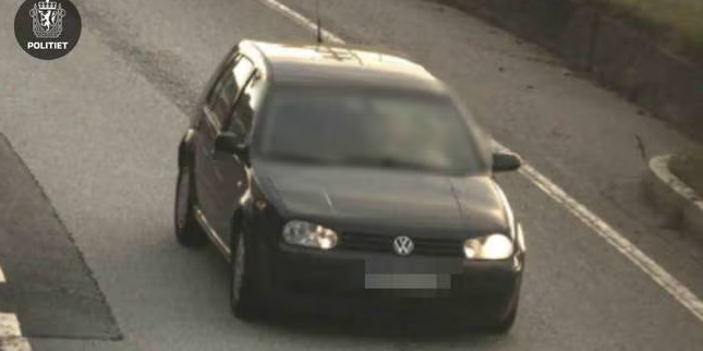 Norska polisens bild på flyktbilen. 
