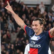 Zlatan Ibrahimovic under lördagens match mot Nice.