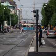 Östra hamngatan från Kungsportsplatsen ner mot hamnen. Illustrationsbild.