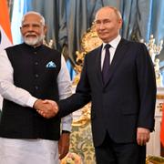 Indiens premiärminister Narendra Modi och Rysslands president Vladimir Putin