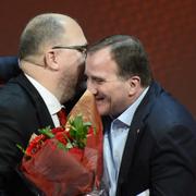 Karl-Petter Thorwaldsson och Stefan Löfven. 