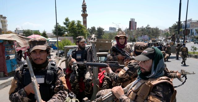 Talibanerna på plats i Kabual. Ebrahim Noroozi / AP
