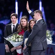 Mattias Öhlund i samband med ceremonin