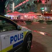 Bild från söndagskvällens polisinsats.