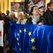 President Salome Zurabisjvili/Demonstrationerna i Tiblisi.