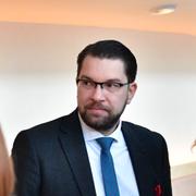 Jimmie Åkesson kritiserar Centerpartiets beslut att inte ställa sig bakom misstroendet mot Morgan Johansson (S).