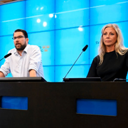 Linda Lindberg, Jimmie Åkesson och Elisabeth Marmorstein.  