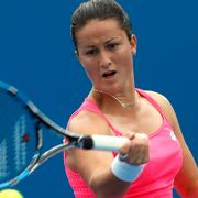 Lara Arruabarrena i samband med en annan match i Australian Open.