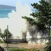 Stillbild från video tagen av en brittisk familj som var på semester på Phuket.